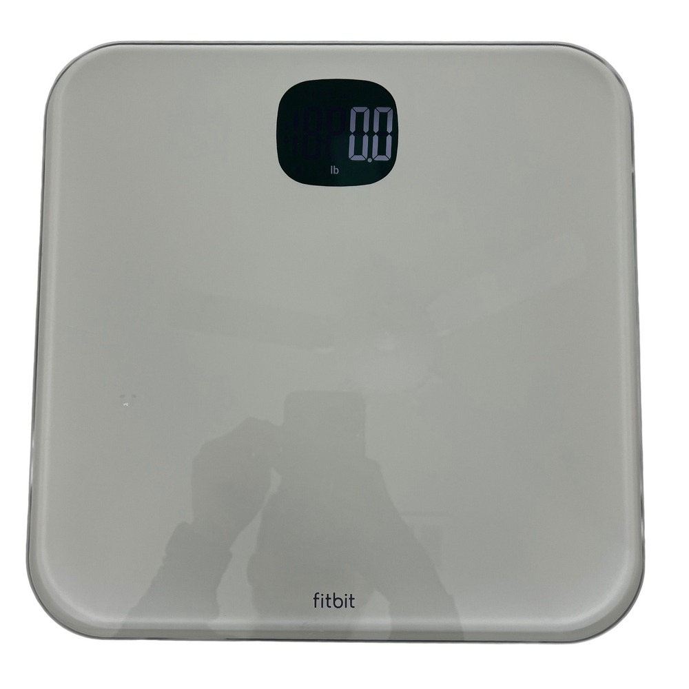 Fitbit FB203 Body Scale Digital Weight Scale White Glass‎ Top